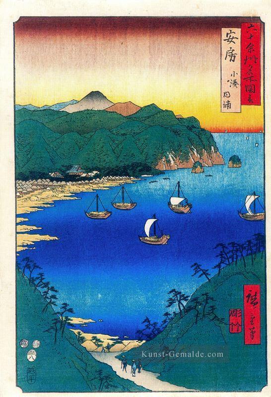 Bucht bei kominato in der Provinz Utagawa Hiroshige Ukiyoe Ölgemälde